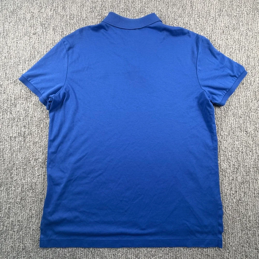 Polo Ralph Lauren Polo Mens Large Blue Pima Interlock Short Sleeve Pony Logo